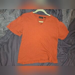 Bay Studio Women's Orange V-Neck Tee